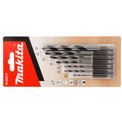 Kit de Brocas 3 Pontas para Madeira Hex 1/4" 7 Peças Makita