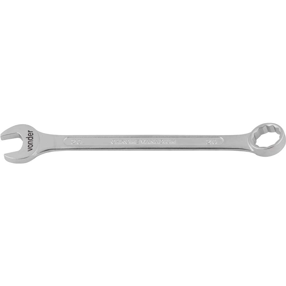 Chave combinada 20mm cromo vanádio cromada cartela Vonder