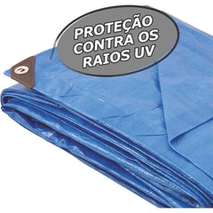 Lona polietileno 7x5m azul 200 micras reforçada Vonder Plus