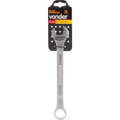 Chave combinada 21mm cromo vanádio cromada cartela - Vonder