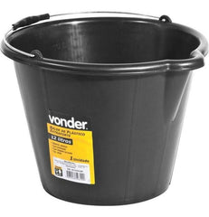 Balde de plástico extraforte 12 litros preto Vonder