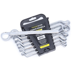 Jogo Chave Estrela 6 - 22 mm 8 Peças Aço Carbono Tradestar