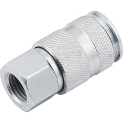 Engate rápido fêmea 1/4" aço carbono zincado esfera Vonder