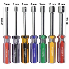 Jogo Chave Canhão 5 - 11 mm 7 Peças Aço Carbono Tradestar