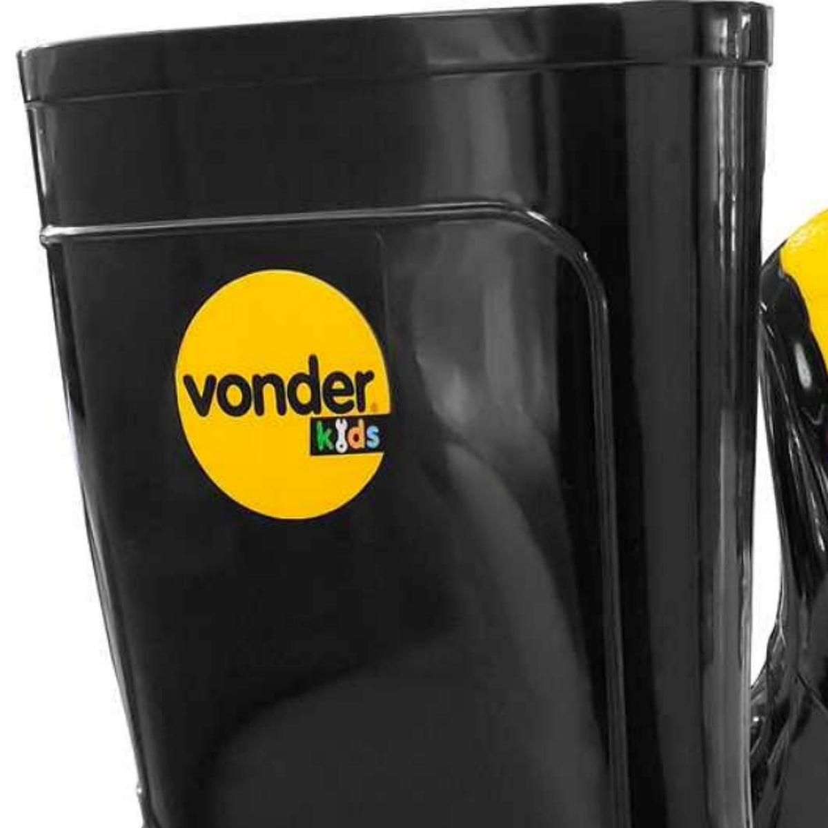 Bota Infantil Preta e Amarela Pvc c/ Forro Tam. 24/25 Vonder - Guimepa