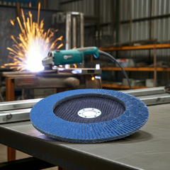 Disco Flap 180 mm G60 Fibra Cônico Azul Aço e Inox Tradestar