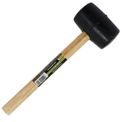 Martelo de Borracha 40 mm Preto Cabo Madeira Tradestar