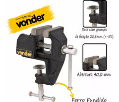 Torno Morsa Bancada Tipo Mini 2.3/4 Abertura 50mm Vonder