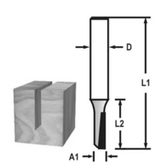 Fresa Paralela Haste 6 mm x 51 mm D-67701 Makita