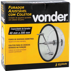 Furador Ajustável p/ Drywall 40 A 200mm com Coletor Vonder