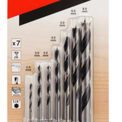 Kit de Brocas 3 Pontas para Madeira Hex 1/4" 7 Peças Makita