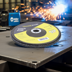 Disco Flap 180 mm G80 Fibra Cônico Azul Aço e Inox Tradestar
