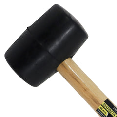 Martelo de Borracha 40 mm Preto Cabo Madeira Tradestar