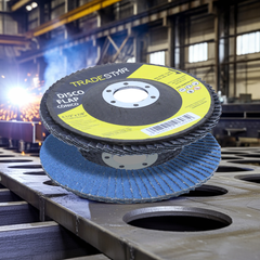 Disco Flap 115 mm G40 Fibra Cônico Azul Aço e Inox Tradestar