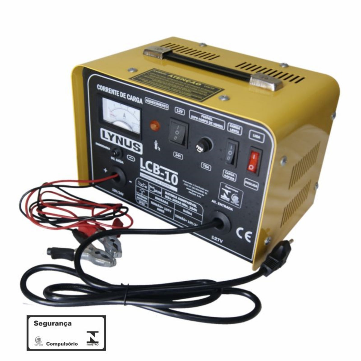 Carregador de Bateria 10A 12-100Ah 127V LCB-10 Lynus