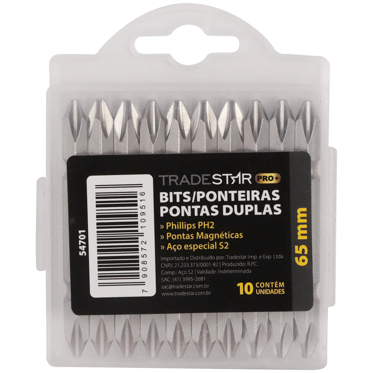 Bits Ponteira Dupla 65 mm Ph2 Philips Imantada Pro Tradestar - Guimepa