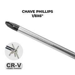 Chave Phillips 1/8 x 6'' CR-V Tradestar