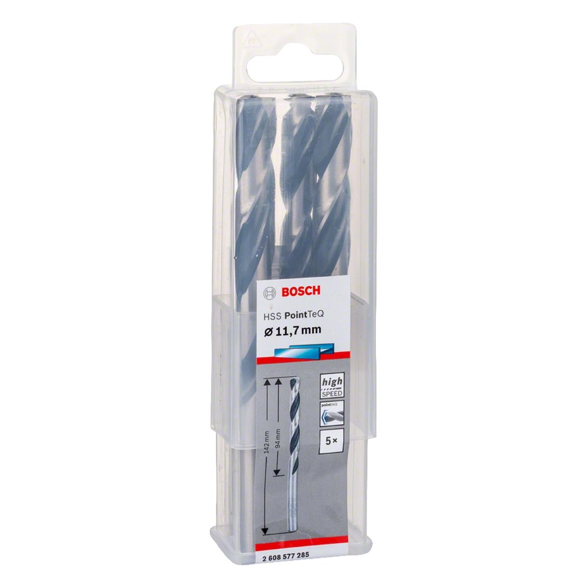 Broca Metal Bosch Aço Rápido Hss-Pointteq 11,7mm 5 Peças