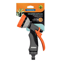 Hidropistola 10 Jatos Multifunção Engate Rápido Tramontina Para Irrigação E Limpeza