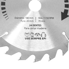 Serra Circular Videa 180 x 20 mm 24D Tradestar