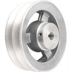 Polia Alumínio 2 Canais Perfil B 150mm com Furo 5/8" Vonder