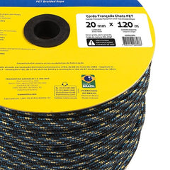 Corda Tramontina Master Trançada Chata Pet 20mm 120m Carga 831,2kgf Equinos