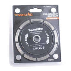Disco Diamantado 110 mm Segmentado Furo 20 mm Tradestar