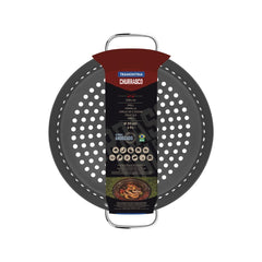 Grelha Tramontina Para Churrasco 30 Cm Alumínio Anodizado Grafite Com Cabo Em Aço Inox Resistente