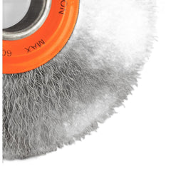 Escova Circular 6x3/4''' 0,3 mm Aço Latonado 6000 rpm Adaptadores 1/2 5/8 3/4 Tramontina PRO