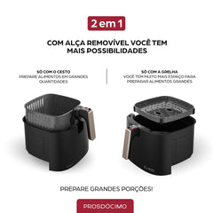 Fritadeira Elétrica Antiaderente WAP Mega Family Digital 7.1L Aviso Sonoro 220V
