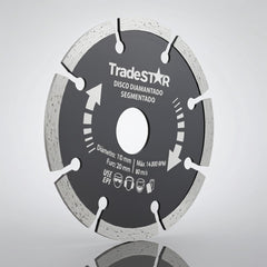 Disco Diamantado 110 mm Segmentado Furo 20 mm Tradestar
