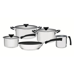 Jogo De Panelas Tramontina Solar Silicone Aço Inox Fundo Triplo 5 Peças Indução