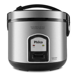 Panela de Arroz Elétrica PH10P Visor Glass Inox 700W Philco Com Acessórios Tampa Transparente 127V