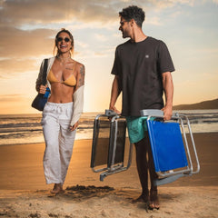 Cadeira de Praia Relax Comfort Alta em Alumínio Capacidade 120kg Bege Bel