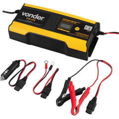 Carregador Inteligente Bateria 30-200Ah 6/12V 127V Vonder CIB220 Carregamento Seguro e Completo