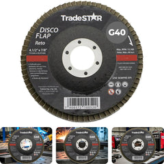 Disco Flap 115 mm G40 Fibra Reto Aço Tradestar