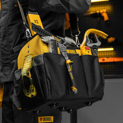 Porta Ferramentas 22 Bolsos Alça Ombro 260x240x300mm 20kg 12L Denzel 902949