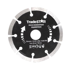 Disco Diamantado 110 mm Segmentado Furo 20 mm Tradestar