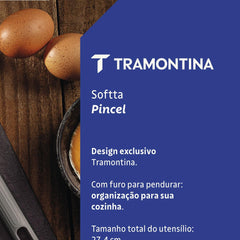 Pincel Culinário Tramontina Softta De Silicone Cinza 210 Graus Celsius Resistente Antiaderente