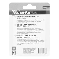 Lima Rotativa 5 Pçs Aço 45 Para Madeira Mdf Precisão Profissional Mtx