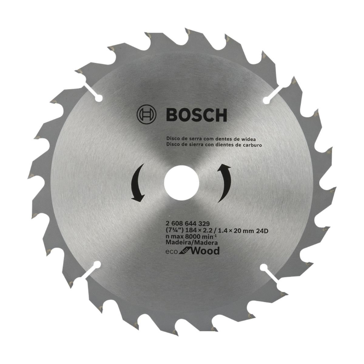 Disco Serra Circular Bosch Ecoline Ø184X20mm 24 Dentes