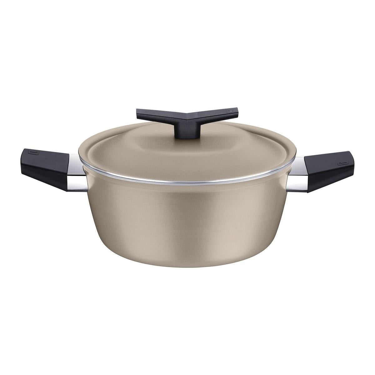 Caçarola Tramontina Spezia Induction 24 cm 4.3 Litros 3 mm Antiaderente Starflon Excellent Areia