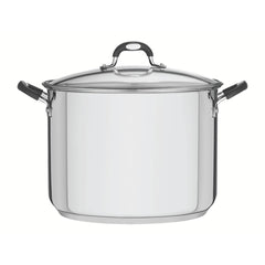 Caldeirão Tramontina Astro Aço Inox Fundo Triplo 30 Cm 15,2 L Com Tampa De Vidro E Silicone