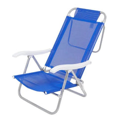 Cadeira Bel Sunny Aluminio Sannet 6 Posicoes Azul Bel