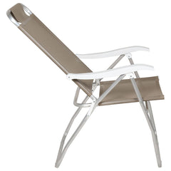 Cadeira de Praia Reclinável em Alumínio Suporta até 120kg Prosa Bege Bel
