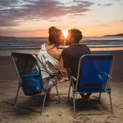 Cadeira de Praia Alta em Alumínio Preta Bel Relax Comfort 120kg Suporta Até 120kg