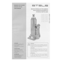 Macaco Hidráulico Garrafa 50T Elevação 236-356mm Aço Alta Resistência Stels 5111355