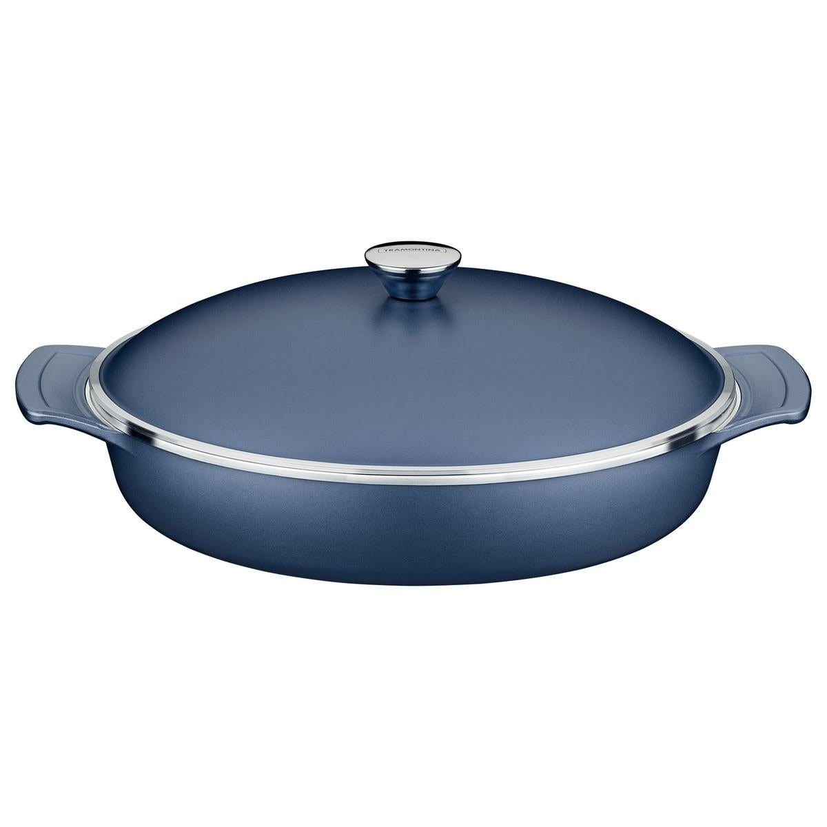 Frigideira 32 Cm 4,3 L Alumínio Forjado Starflon Indução Tramontina Lyon Azul Elementar