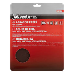 Folha de Lixa Costado de Tecido Grão 120 230x280mm 10 Peças Lixamento Madeira Metal
