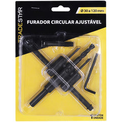 Furador Circular Ajustável 30 - 120 mm Bailarina Tradestar